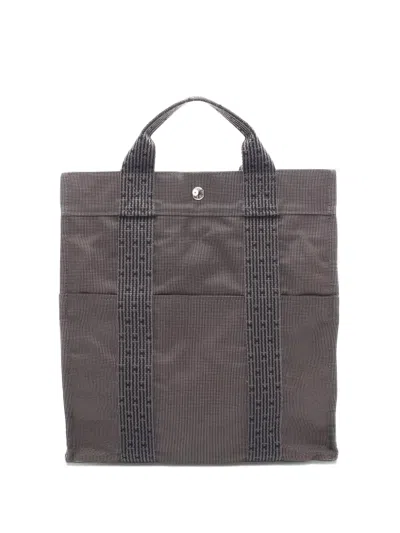 Pre-owned Hermes 2000s Herline Mm Canvas Backpack In Brown