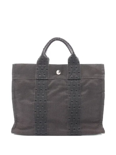 Pre-owned Hermes 2000s Herline Pm Tote Bag In Gray