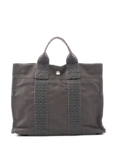 Pre-owned Hermes 2000s Hermès Canvas Tote Bag In Gray