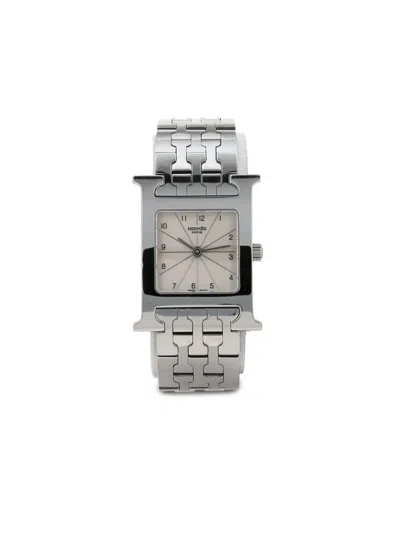 Pre-owned Hermes 2000s Heure H 30mm In Neutrals