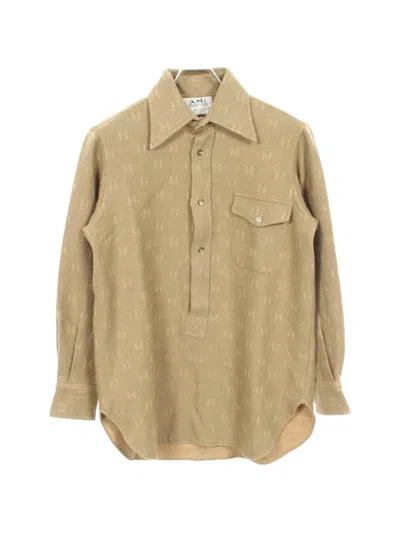 Pre-owned Hermes 2000s H-pattern Polo Shirt In Neutrals