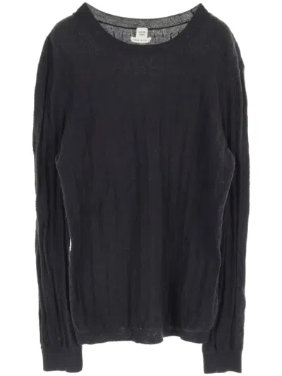 Pre-owned Hermes 2000s Jacquard Sweater In Grey