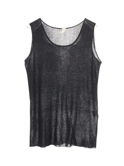Pre-owned Hermes 2000s Knit Tank Top In Black