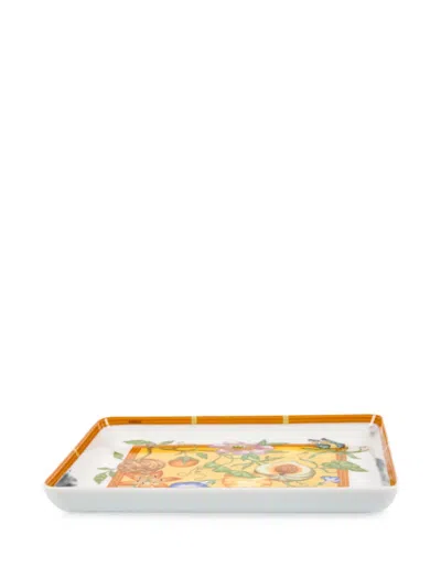 Pre-owned Hermes 2000s La Siesta Porcelain Organiser In White