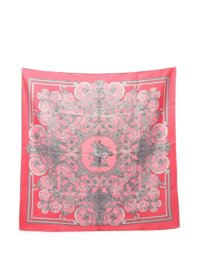 Pre-owned Hermes 2000s Les Tuileries Scarf In Pink