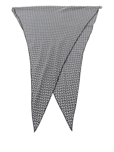 Pre-owned Hermes 2000s Losange Gm Scarf In Black