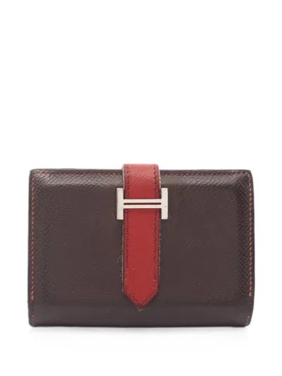 Pre-owned Hermes 2000s Mini Bearn Cardcase In Brown