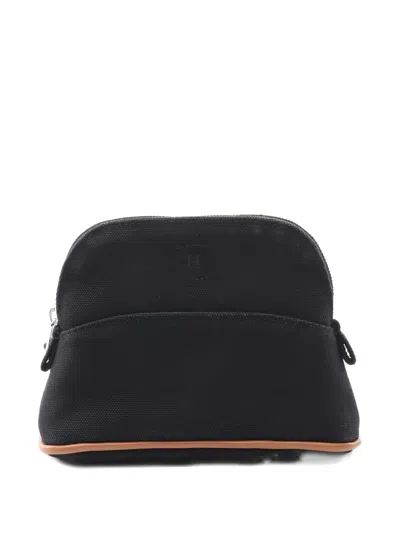 Pre-owned Hermes 2000s Mini Bolide Cosmetic Pouch In Black