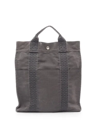 Pre-owned Hermes 2000s Mm Air Line Ad Adjustable-strap Backpack In Gray