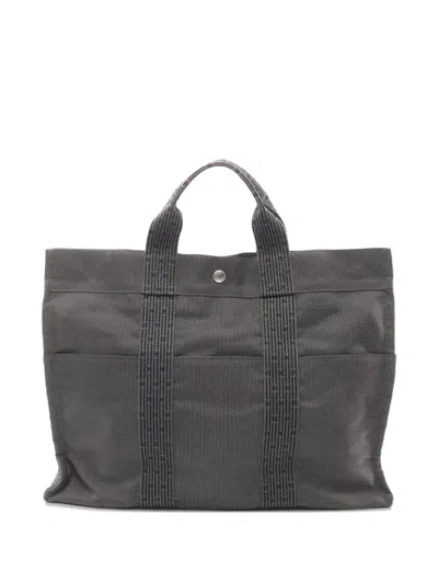 Pre-owned Hermes 2000s Mm Air Line Tote Bag In Gray