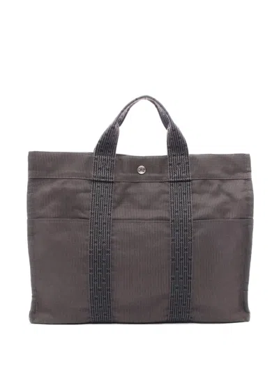 Pre-owned Hermes 2000s Mm Herline Canvas Handbag In Brown