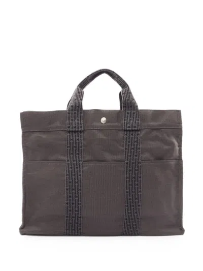 Pre-owned Hermes 2000s Mm Herline Tote Bag In グレー
