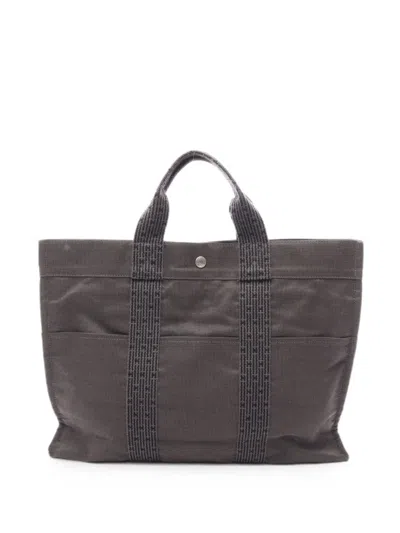 Pre-owned Hermes 2000s Mm Yale Line Tote Bag In グレー