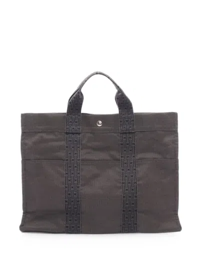 Pre-owned Hermes 2000s Mm Yale Line Tote Bag In Grey