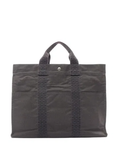 Pre-owned Hermes 2000s Mm Yale Line Tote Bag In Grey