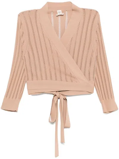 Pre-owned Hermes 2000s Open Knit Bolero In Brown