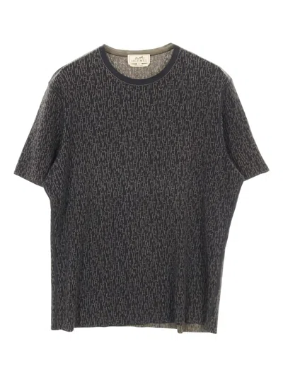 Pre-owned Hermes 2000s Pattern Short-sleeve T-shirt In Black