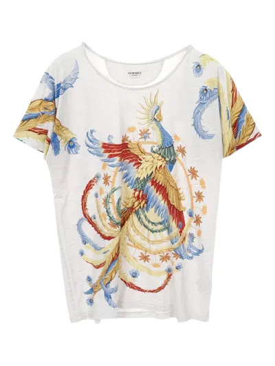 Pre-owned Hermes 2000s Phoenix-print T-shirt In Gray