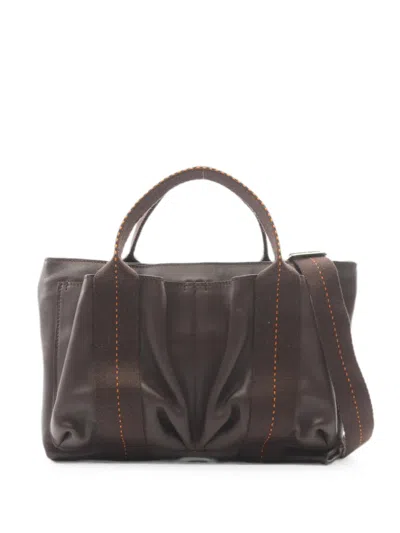 Pre-owned Hermes 2000s Pm Caravan Horizontal Tote Bag In Brown