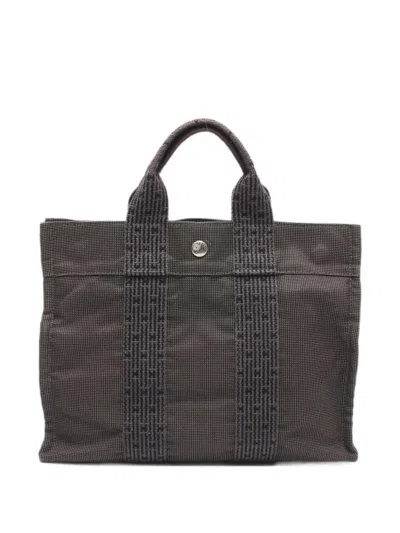 Pre-owned Hermes 2000s Pm Yale Line Tote Bag In Grey