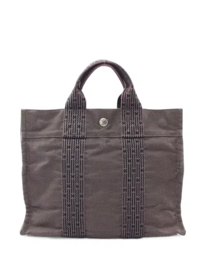 Pre-owned Hermes 2000s Pm Yale Line Tote Bag In Grey