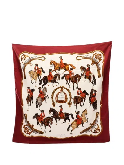 Pre-owned Hermes 2000s Reprise Scarf In White