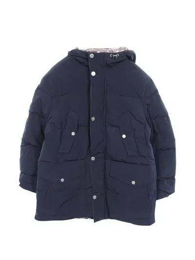 Pre-owned Hermes 2000s Serie Hooded Padded Jacket In Blue