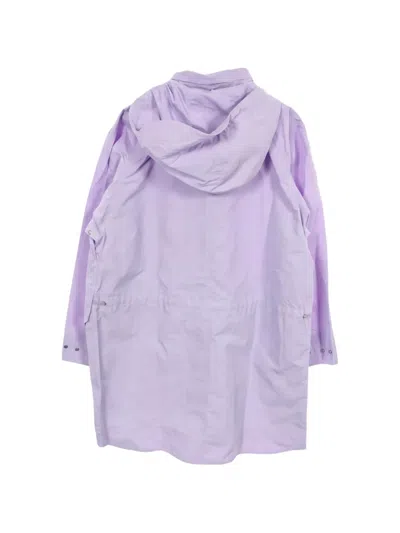 Pre-owned Hermes 2000s Spring Button Parka In Purple