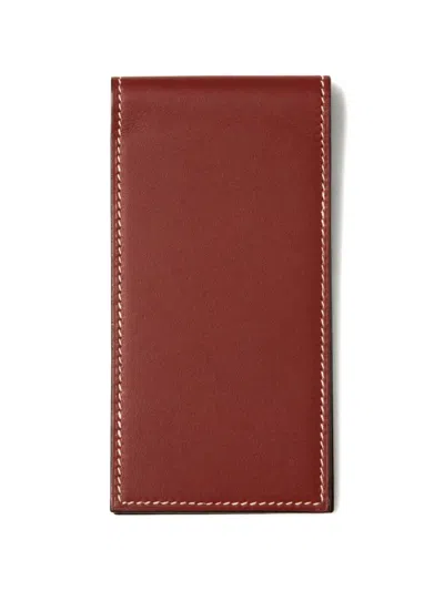 Pre-owned Hermes 2000s Topstitch Note Case In Brown