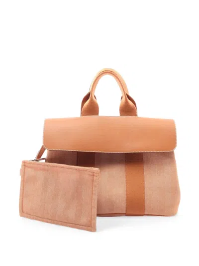 Pre-owned Hermes 2000s Valparaiso Pm Tote Bag In Brown