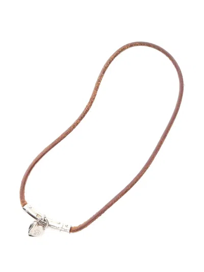 Pre-owned Hermes 2000s Viviride Necklace In Brown