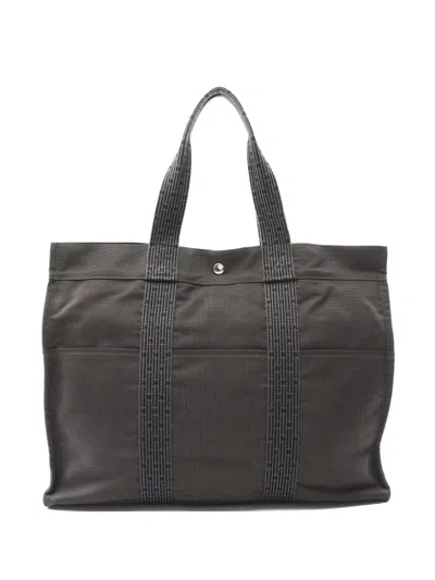Pre-owned Hermes 2000s Yale Line Gm Tote Bag In Gray