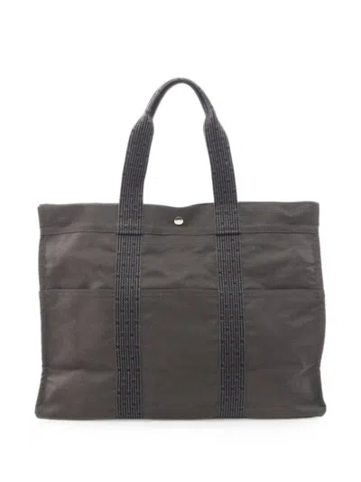 Pre-owned Hermes 2000s Yale Line Gm Tote Bag In Gray