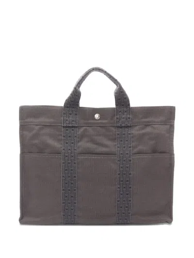 Pre-owned Hermes 2000s Yale Line Mm Handbag In Gray