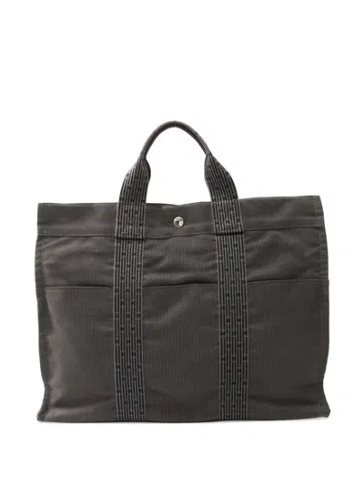 Pre-owned Hermes 2000s Yale Line Mm Handbag In Gray