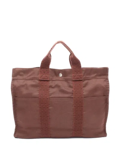 Pre-owned Hermes 2000s Yale Line Mm Tote Bag In Brown