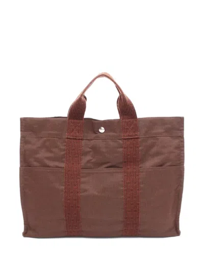 Pre-owned Hermes 2000s Yale Line Mm Tote Bag In Brown
