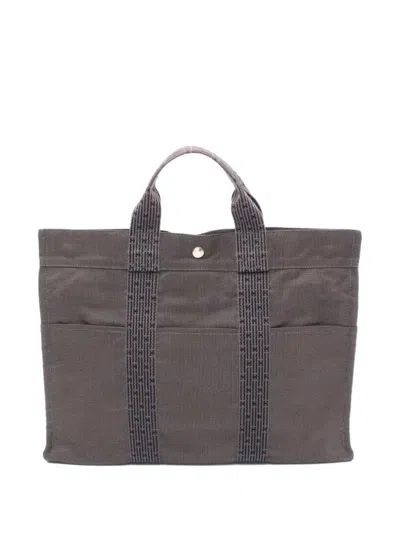 Pre-owned Hermes 2000s Yale Line Mm Tote Bag In Gray