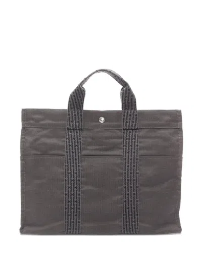 Pre-owned Hermes 2000s Yale Line Mm Tote Bag In Gray