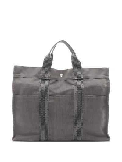 Pre-owned Hermes 2000s Yale Line Mm Tote Bag In Gray