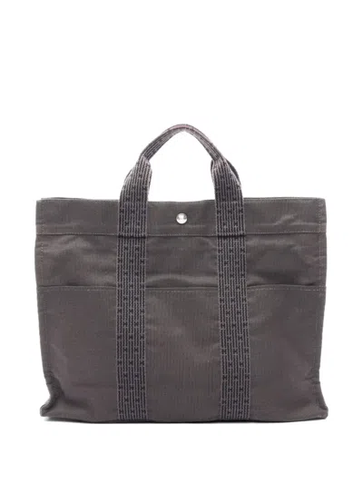 Pre-owned Hermes 2000s Yale Line Mm Tote Bag In Gray