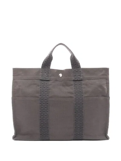 Pre-owned Hermes 2000s Yale Line Mm Tote Bag In Gray