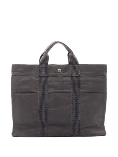 Pre-owned Hermes 2000s Yale Line Mm Tote Bag In Grey