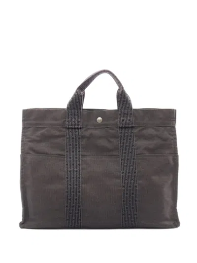 Pre-owned Hermes 2000s Yale Line Mm Tote Bag In Grey