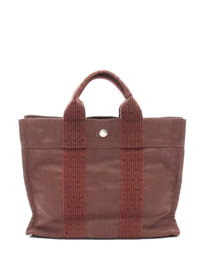 Pre-owned Hermes 2000s Yale Line Pm Tote Bag In Brown