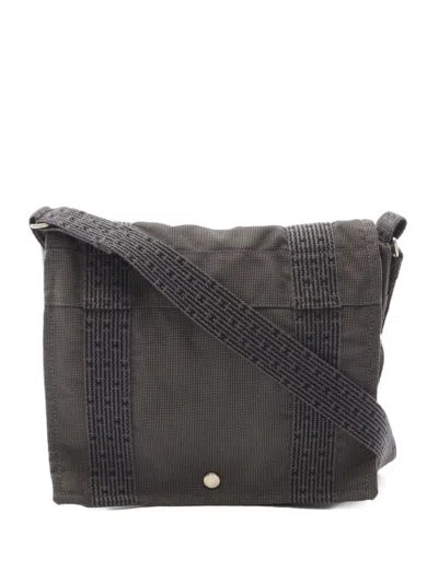 Pre-owned Hermes 2000s Yell Line Bass Pm Shoulder Bag In Gray