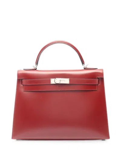 Hermes 2001 32 Kelly Tote Bag In Red