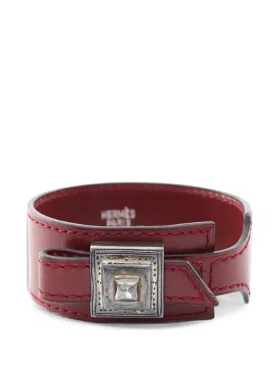 Pre-owned Hermes 2001 Artemis Tuareg Bracelet In Red