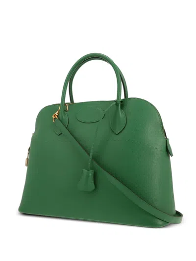 Pre-owned Hermes 2001 Bolide 35 Handbag In Green