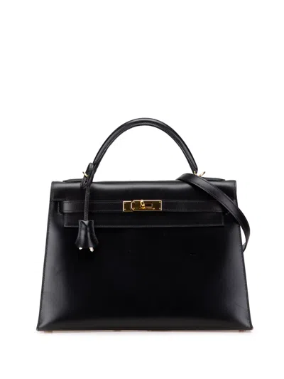 Pre-owned Hermes 2001 ボックス カーフ ケリー Ii セリエ 32 サッチェルバッグ